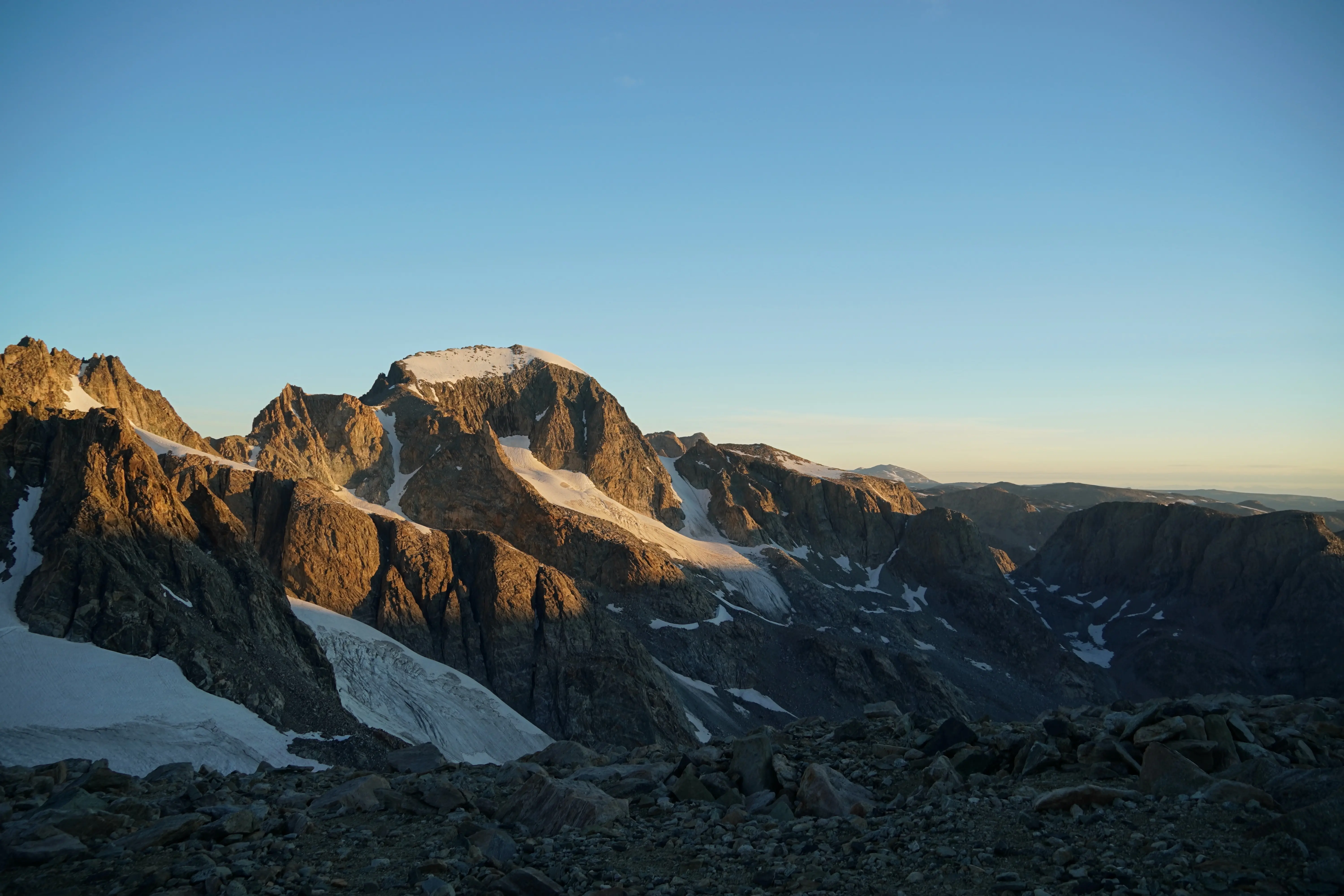 Gannet and surrounding ridgelines in the Wind River Range, Wyoming. Photo credit: Shane Haynes